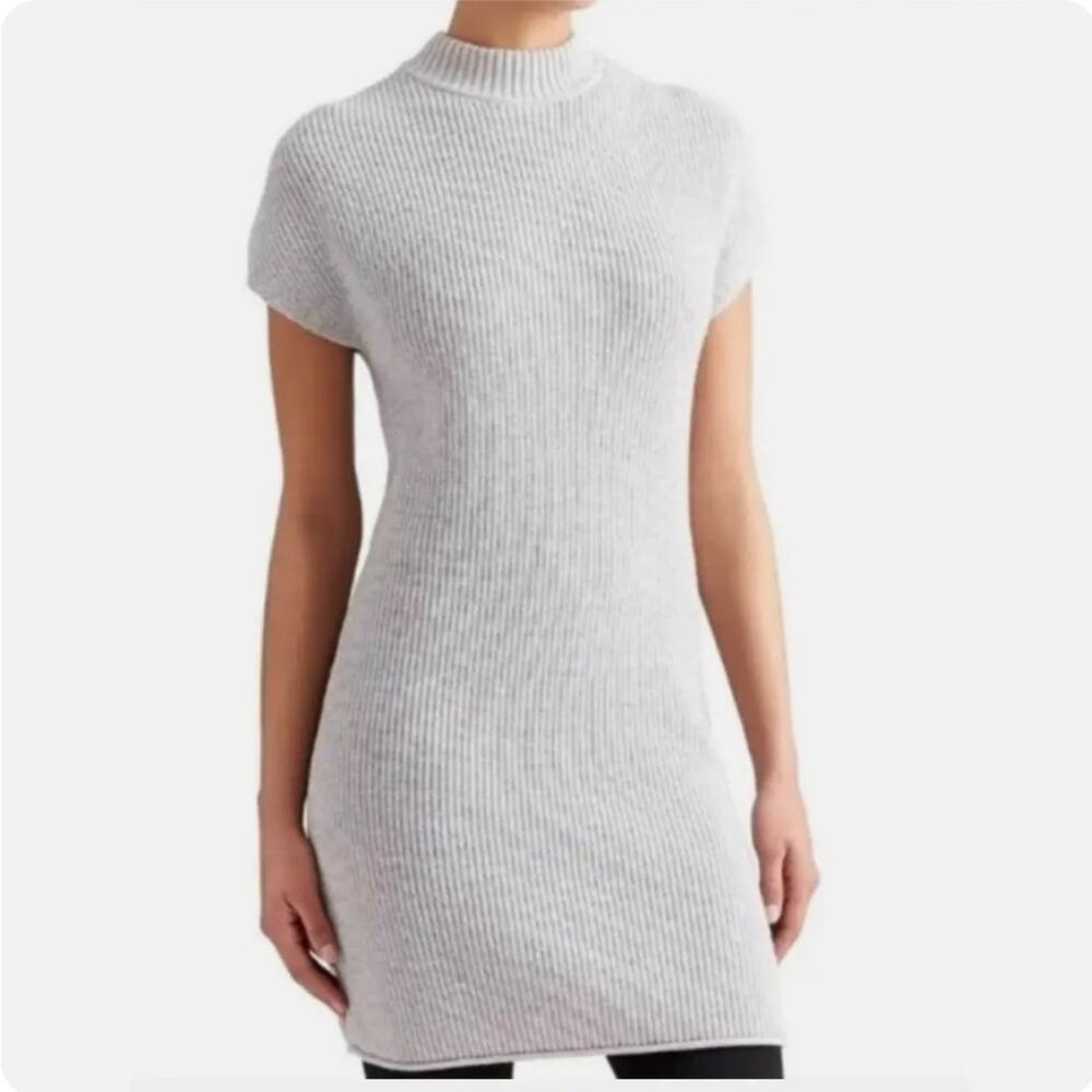 Athleta Merino Wool Pinewood Cap Sleeve and Mock Neck Sweater Dress, size XXS